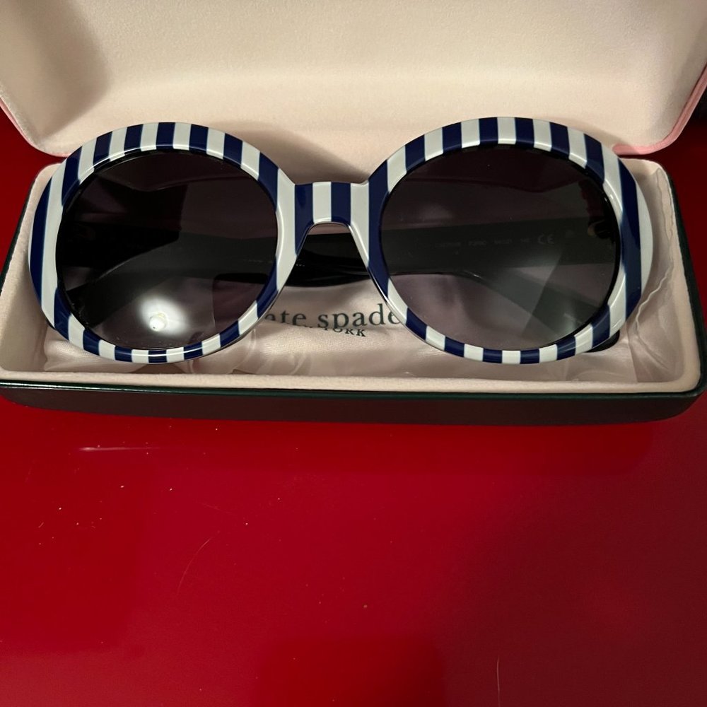 KATE SPADE CINDRA 0PJP Navy Striped Gradient Sunglasses